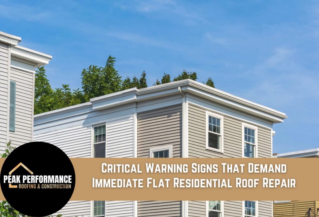 Critical Warning Signs That Demand Immediate Flat Residential Roof Repair